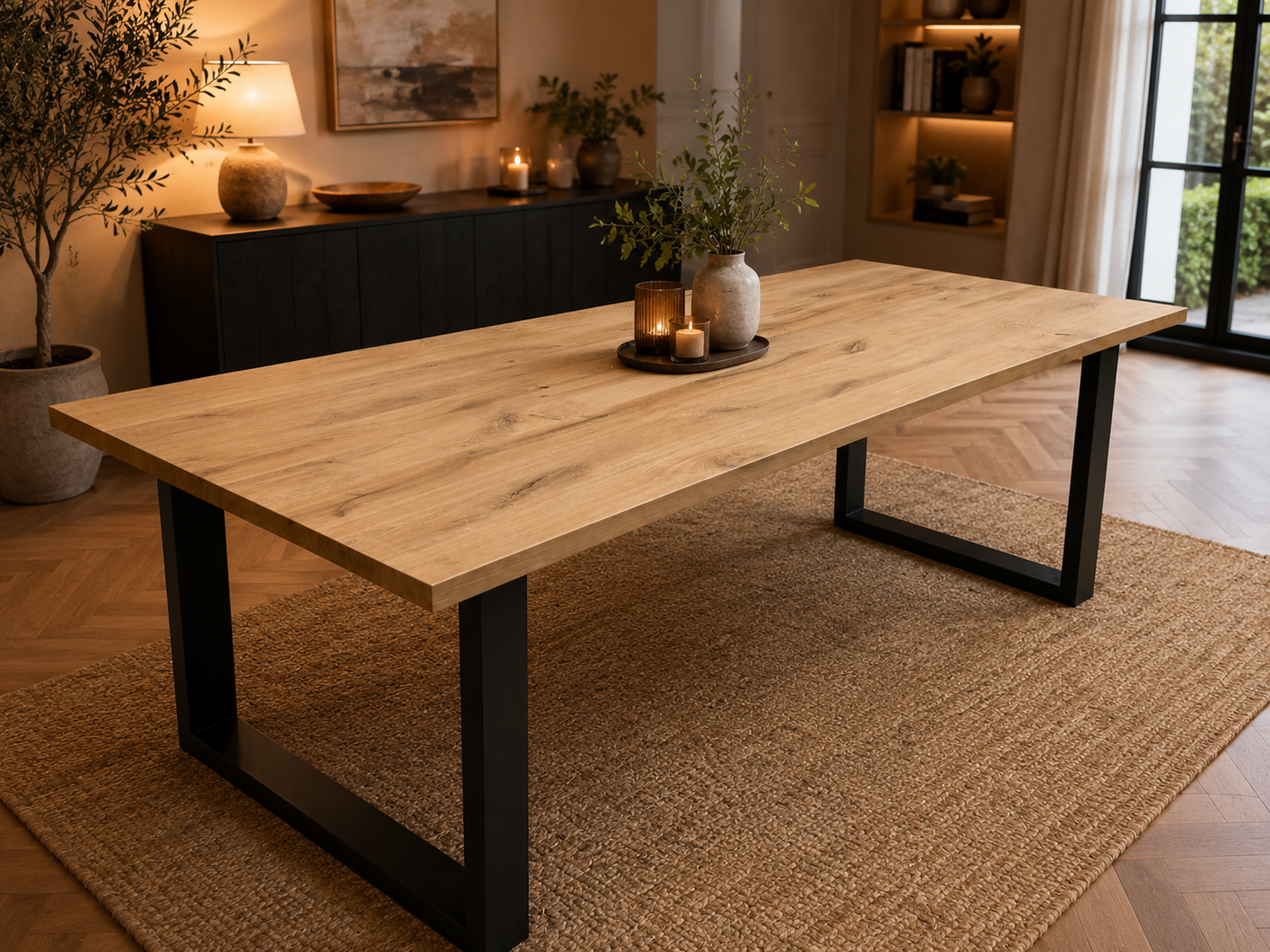 Eiken Eettafel Industrieel