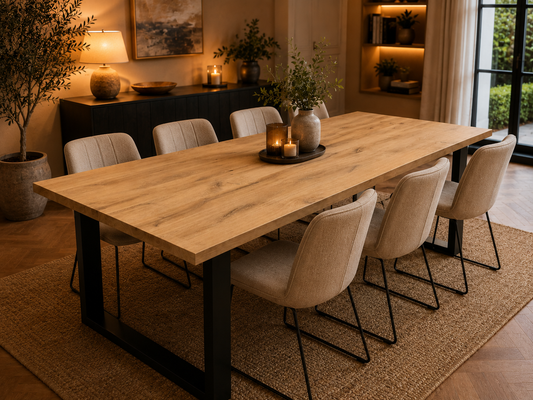 Eiken Eettafel Industrieel