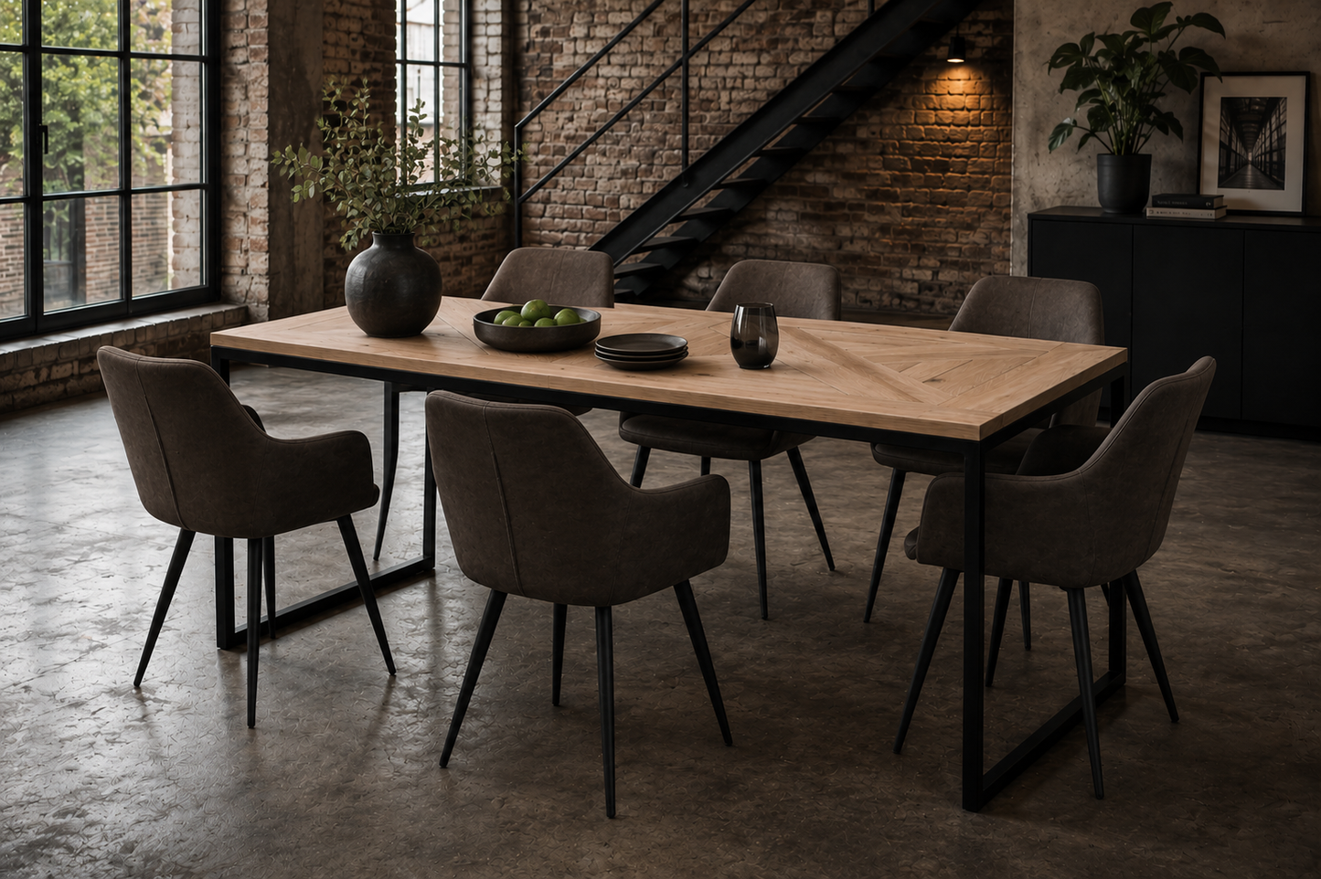 Industriële Eettafel Nordic X